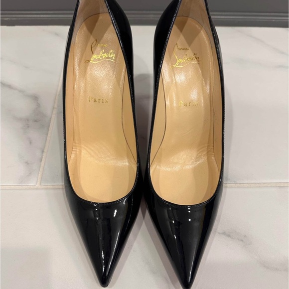 Christian Louboutin Glossy Black Heels - Picture 2 of 9
